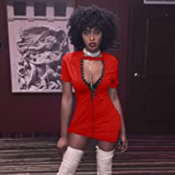 So Chic Lace Front Sexy Mini T-shirt Dress - Picture 5 of 5